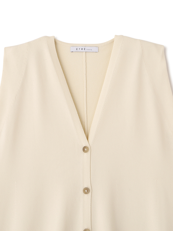 フロントボタンニットオールインワン(S IVORY): ワンピース フロントボタンニットオールインワン(S IVORY): ワンピース