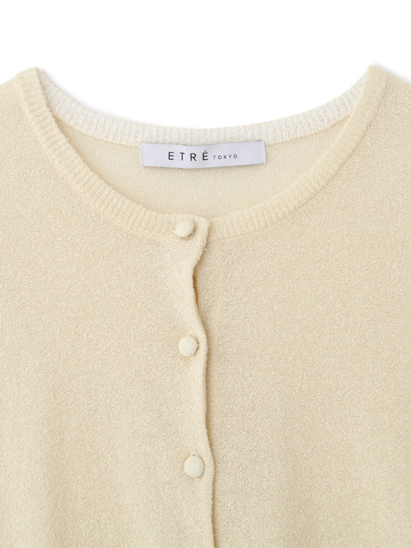 ハーフスリーブブークレニットカーディガン