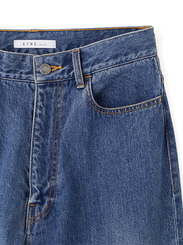 ウエストコードセンタークリースデニム