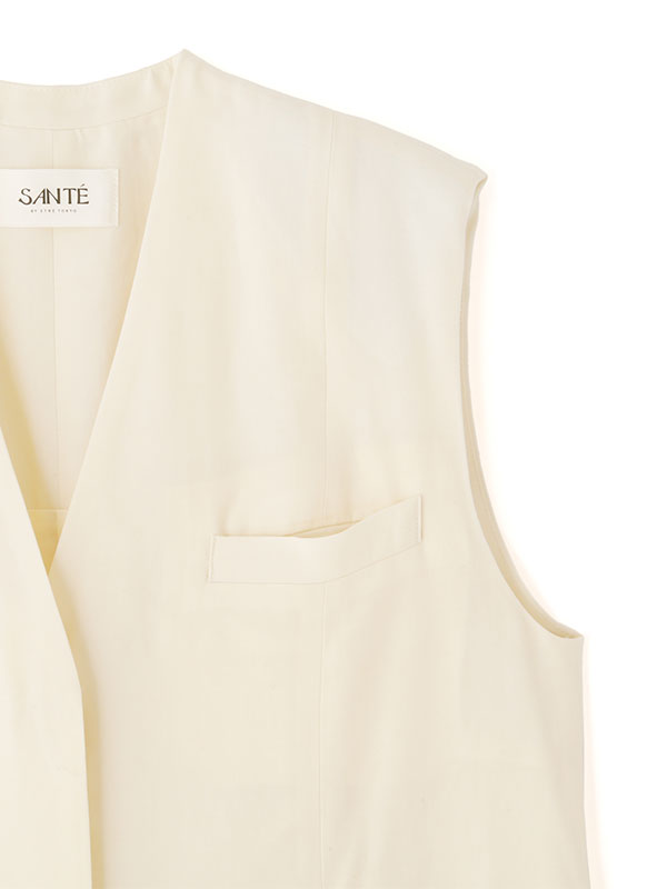 ETRE SANTE スリーブレスカーヴィオールインワン ブラックＭ SANTEスリーブレスカーヴィーオールインワン(S OFF WHITE