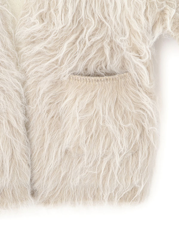 ダブルフェイスヘアリーニットカーディガン