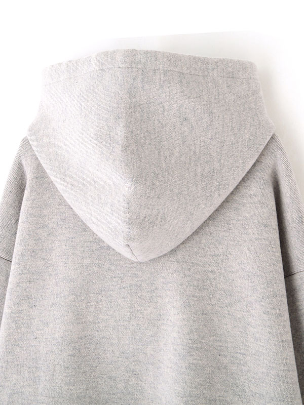 ダブルフェイスオーバーサイズニットパーカー