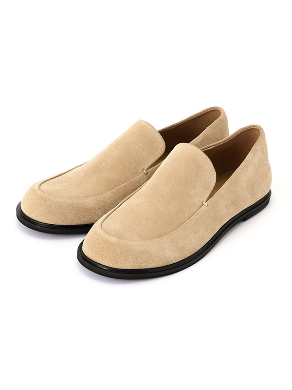 スウェードフラットローファー