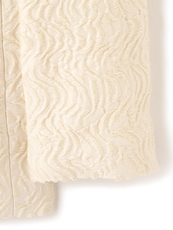 ジャガードノーカラージャケット