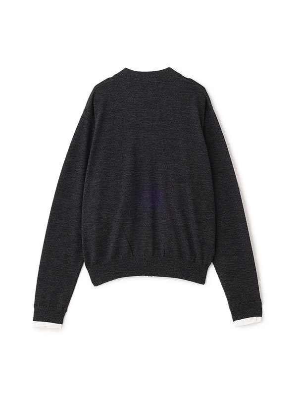 SANTEフラワーモチーフＶネックニットカーディガン