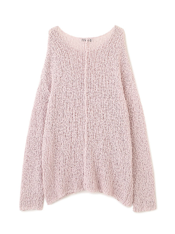 スラブヤーンローゲージニットプルオーバー