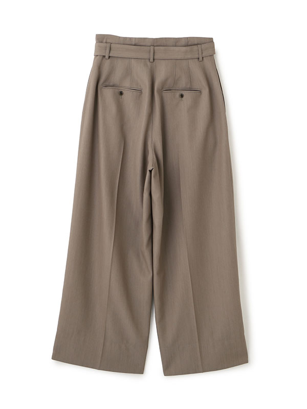 ベルテッドタックワイドパンツ