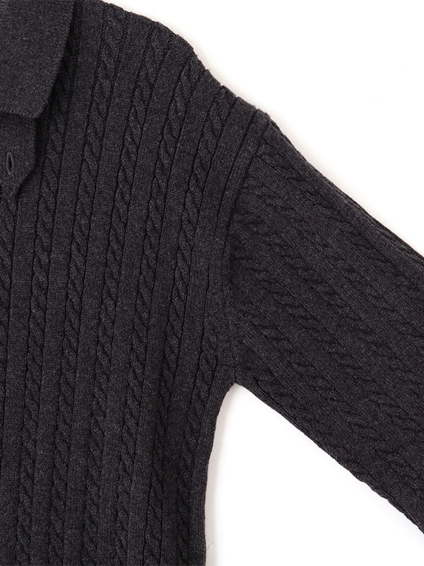 ナローケーブルニットワンピース