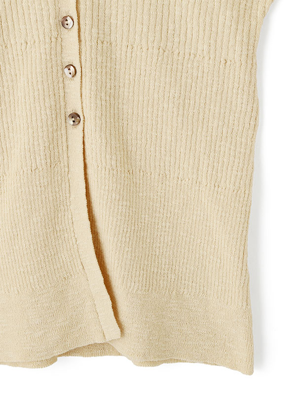 Vネックリブニットカーディガン