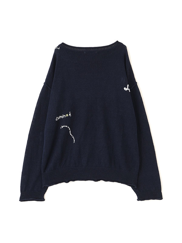 エンブロイダリーローゲージニットプルオーバー