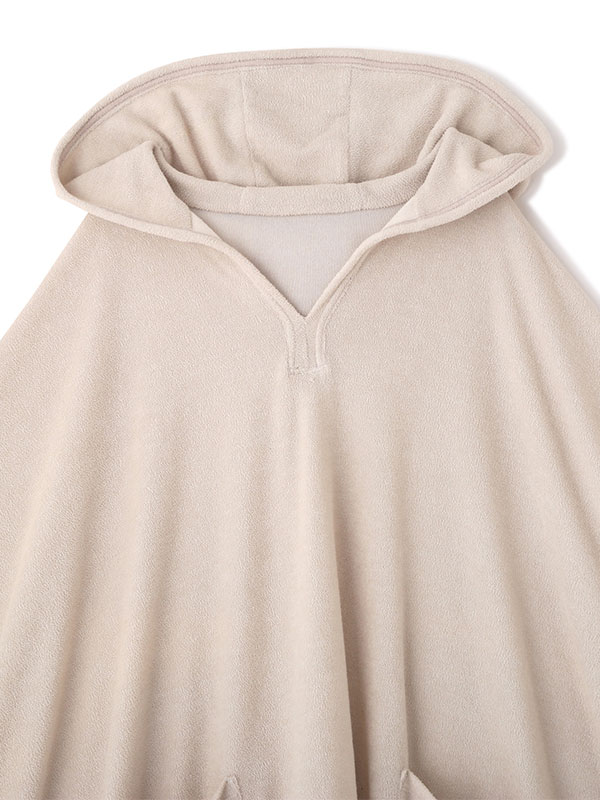 フェードパイルフードポンチョ