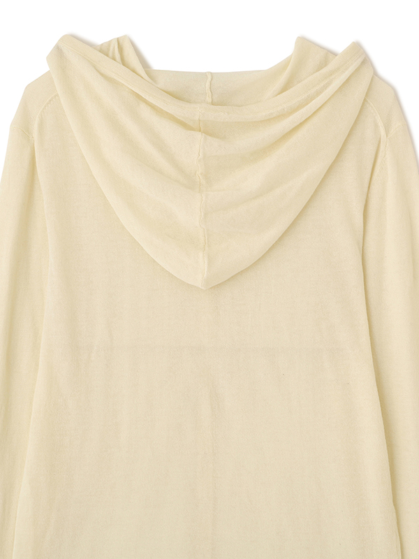 シアーニットフードカーディガン