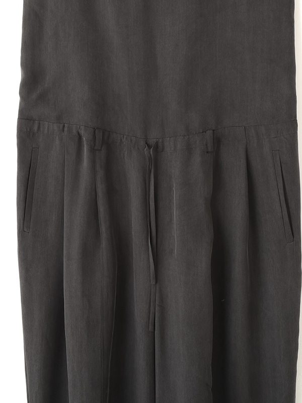 クルーネックキュプラタンクオールインワン