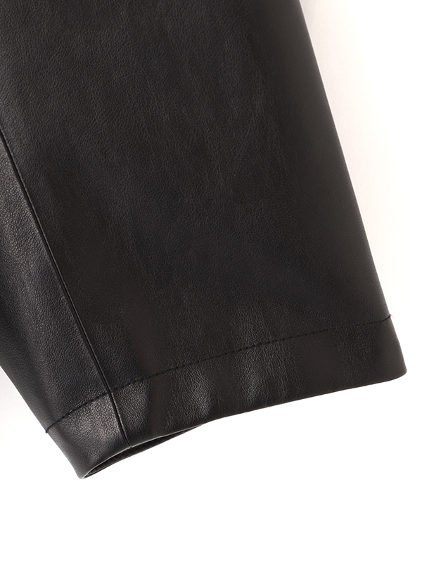 ファーカラーフェイクレザーブルゾン