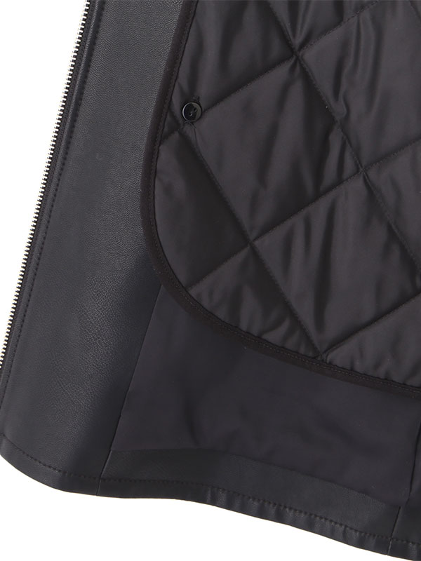 フェイクレザーオーバーサイズブルゾン(S BLACK): アウター