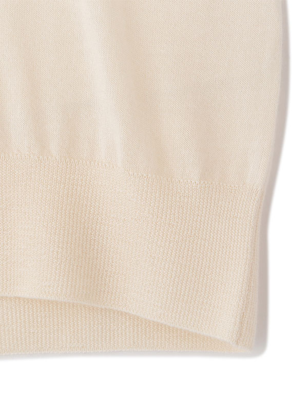 SANTEシルクカシミヤVネックニットプルオーバー(F OFF WHITE