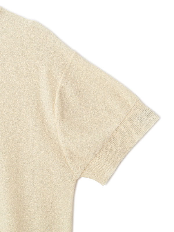 ハーフスリーブブークレニットカーディガン