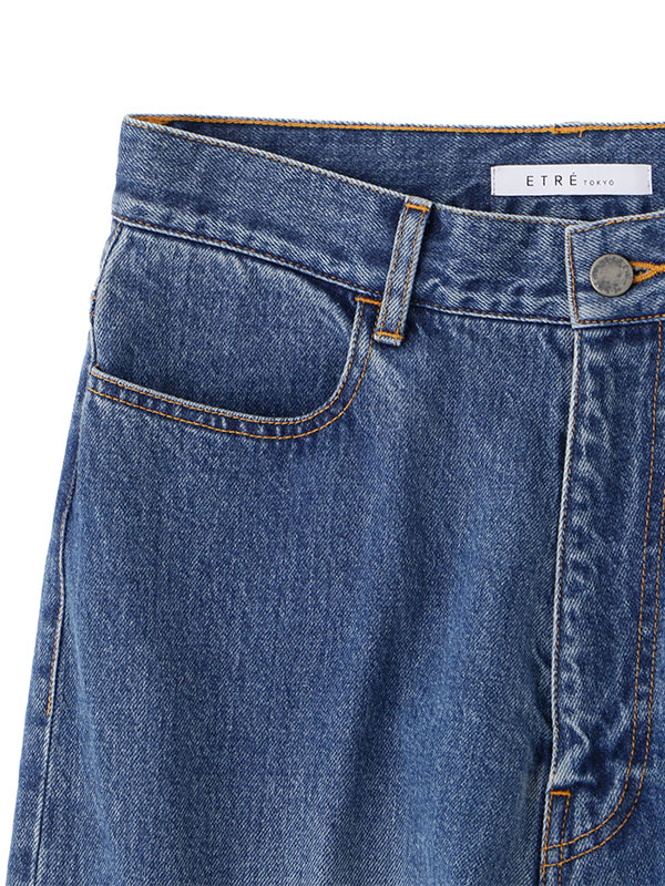 ウエストコードセンタークリースデニム