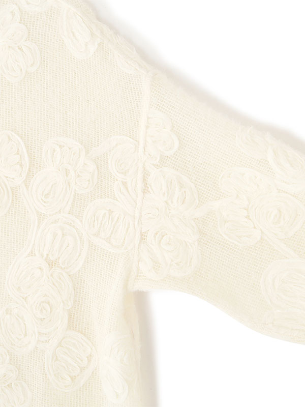 コードエンブロイダリーブラッシュドチュールシャツ