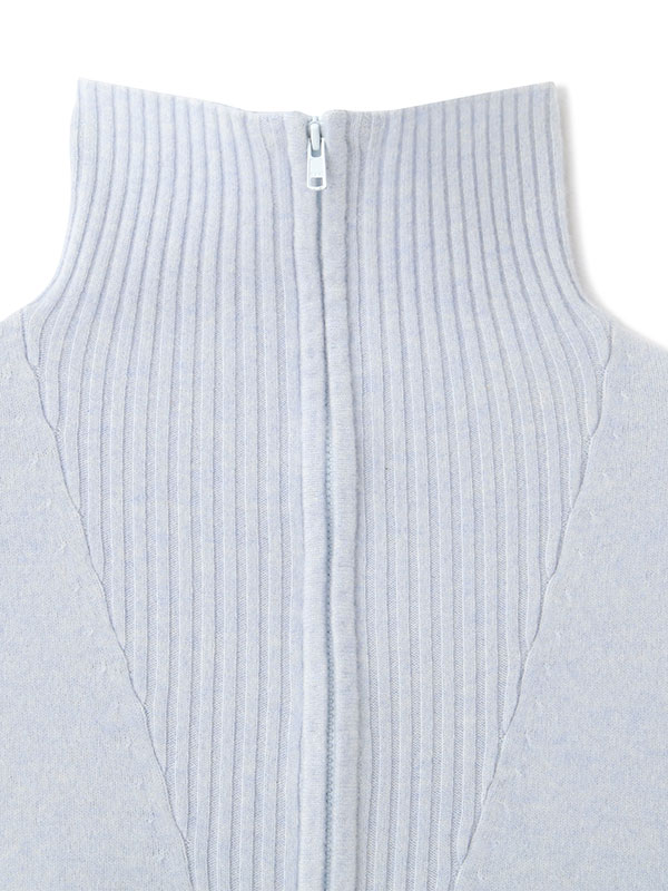 ハーフジップハイゲージニットプルオーバー