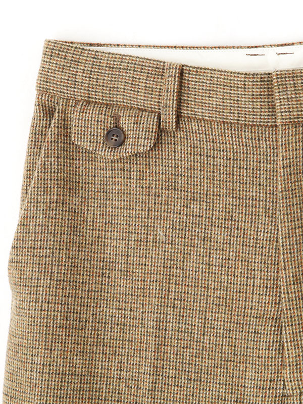 チェックツィードセンタークリースパンツ