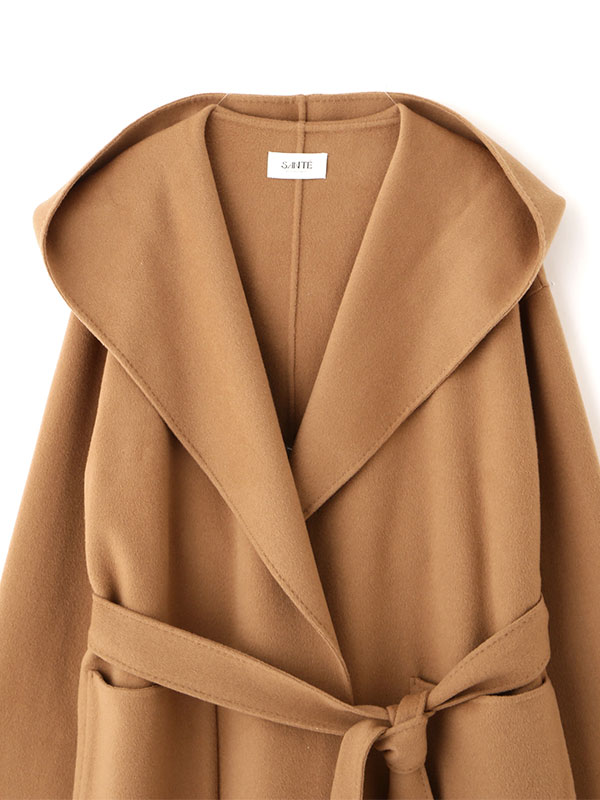 SANTEウールカシミヤフーディーリバーコート