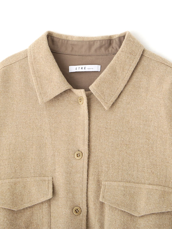 ウールツイルオーバーサイズシャツ