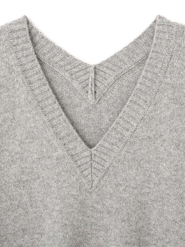 Vネック2wayニットプルオーバー
