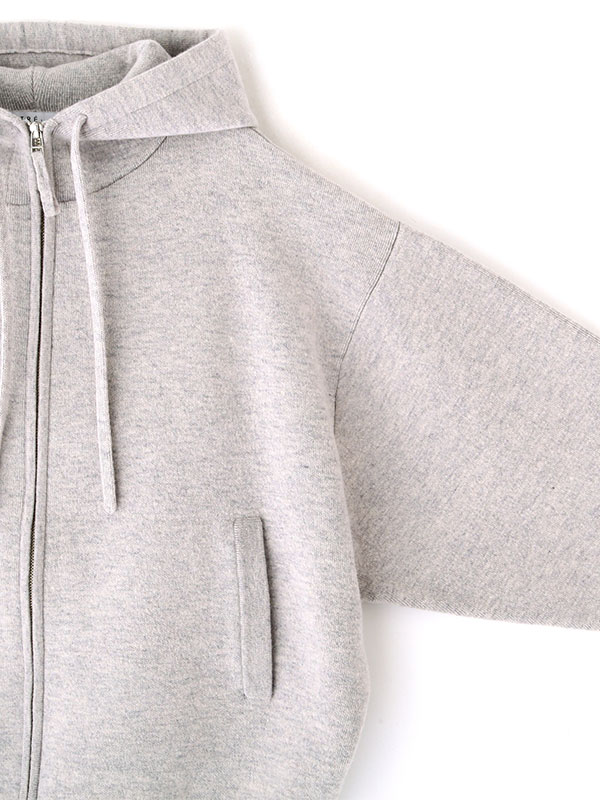 ダブルフェイスオーバーサイズニットパーカー