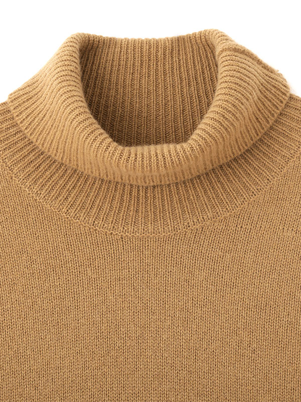 ウールカシミヤタートルネックニットプルオーバー