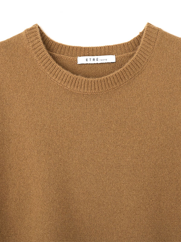 ウールカシミヤスリーブレスニットプルオーバー