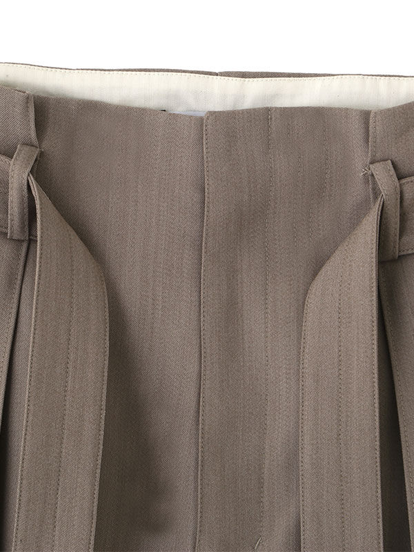 ベルテッドタックワイドパンツ