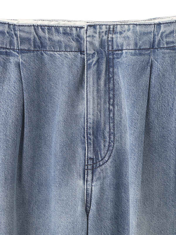 デニムタックワイドパンツ