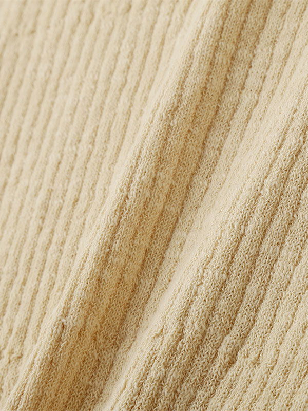 Vネックリブニットカーディガン