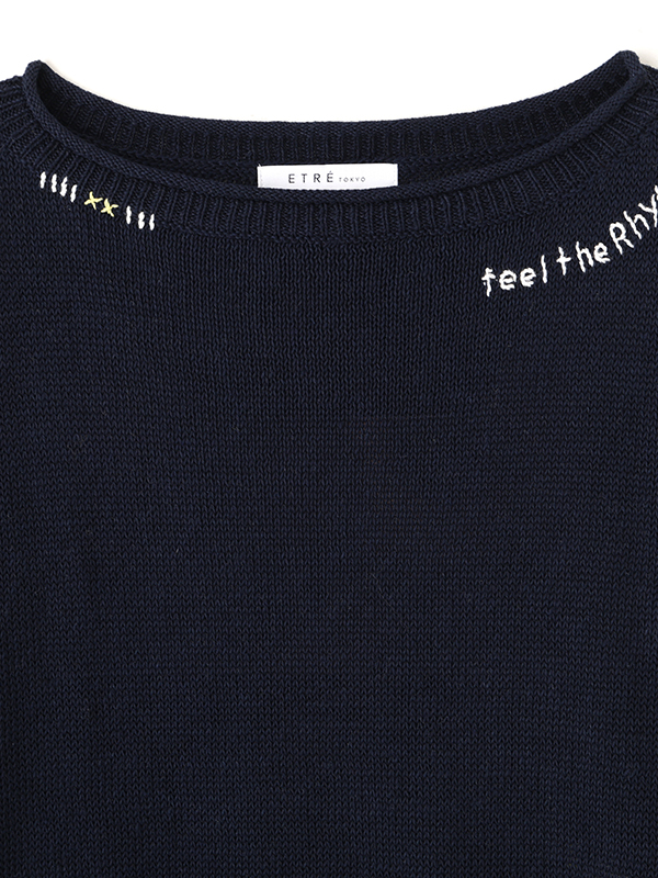 エンブロイダリーローゲージニットプルオーバー