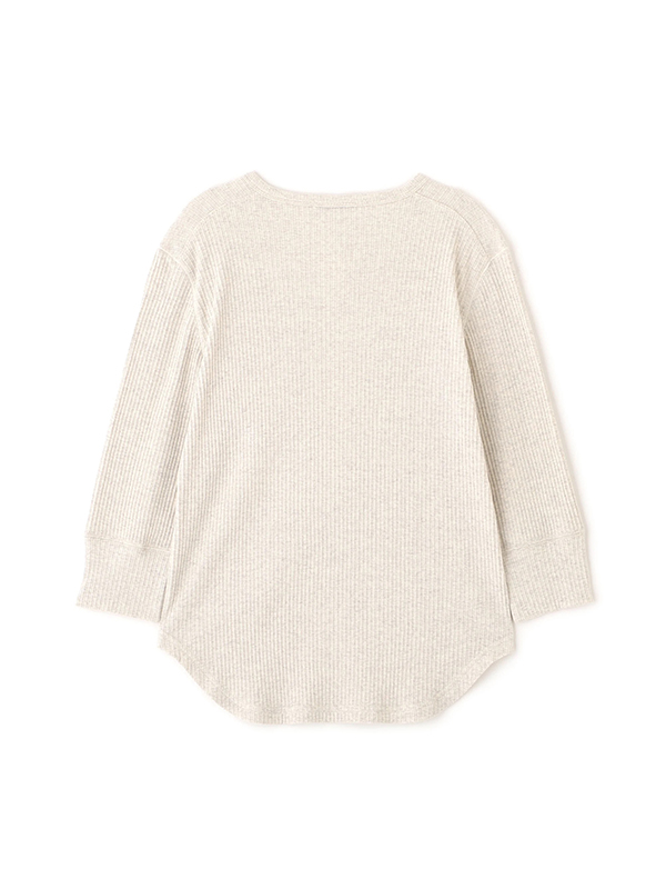 3/4スリーブヘンリーネックプルオーバー