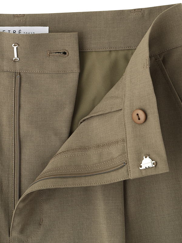 リネンライクエアリータックパンツ