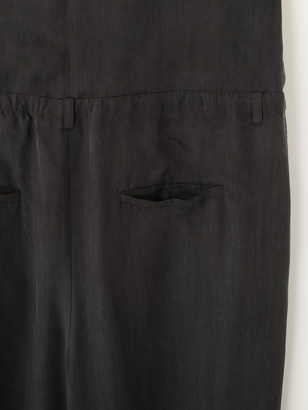 クルーネックキュプラタンクオールインワン