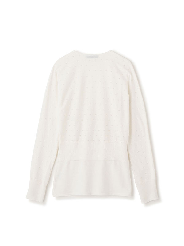 レースコンビカシュクールニットプルオーバー