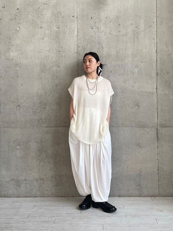 ウエストギャザーバルーンカットパンツ(S WHITE): ボトムス │ ETRE TOKYO official online store( エトレトウキョウ)