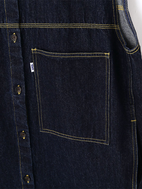 EDWIN×ETRE TOKYOスリーブレスデニムミニワンピース(S BLACK