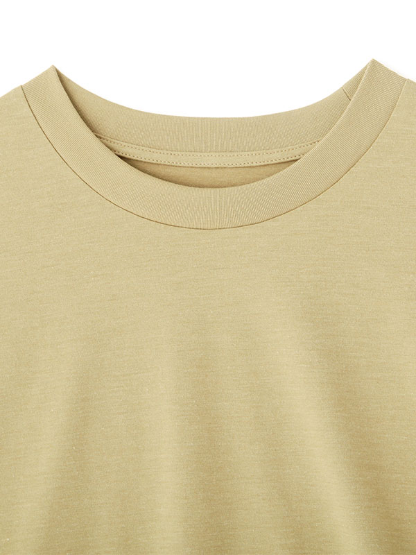 three dots パウダリーコットンTee(F OFF WHITE): トップス