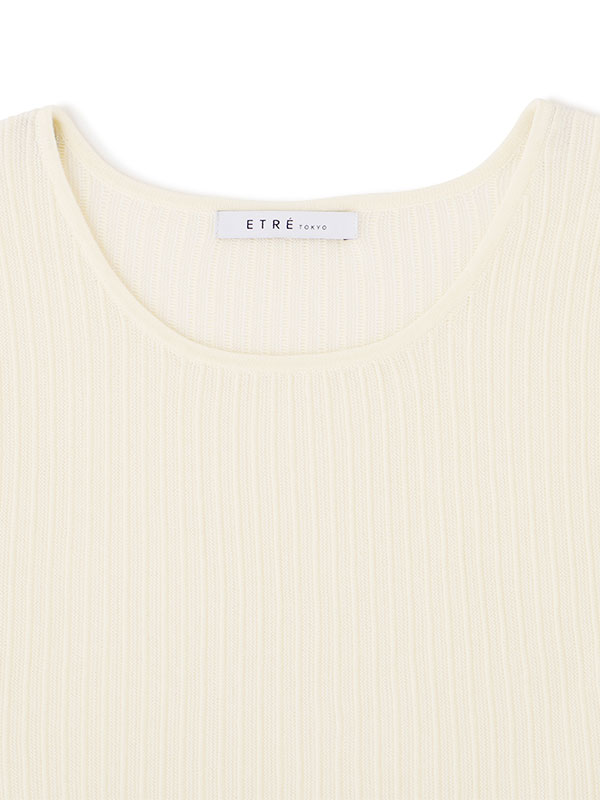 マルチストライプニットタンクトップ(F IVORY): トップス