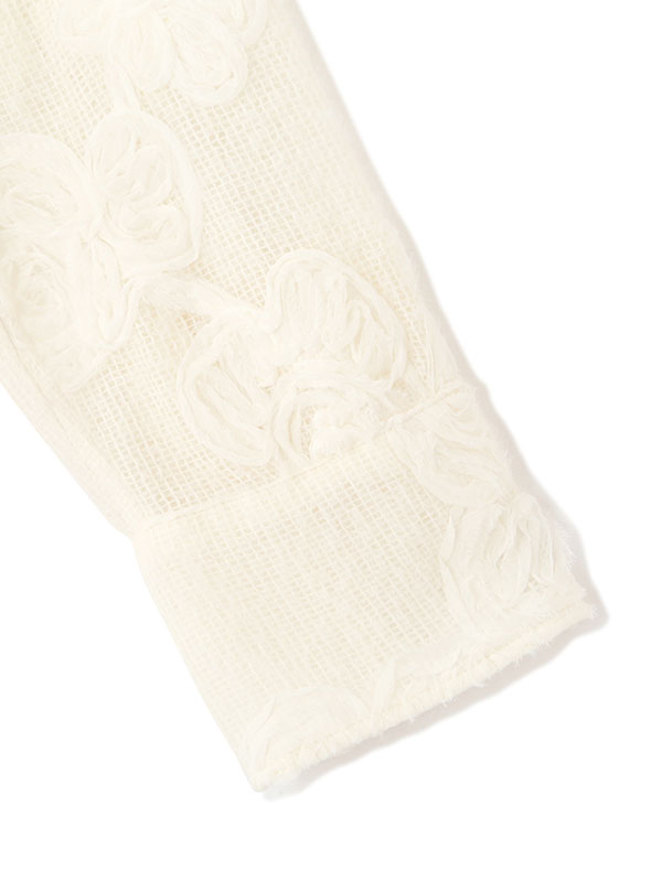 コードエンブロイダリーブラッシュドチュールシャツ