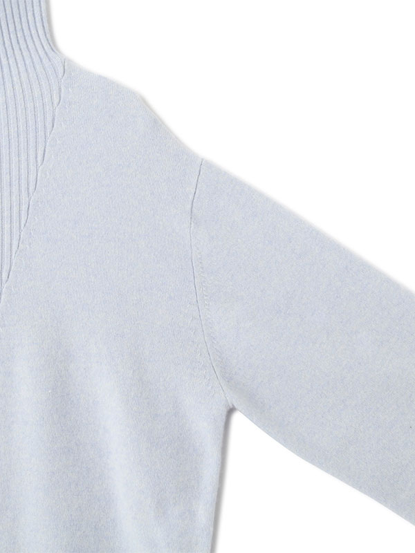 ハーフジップハイゲージニットプルオーバー