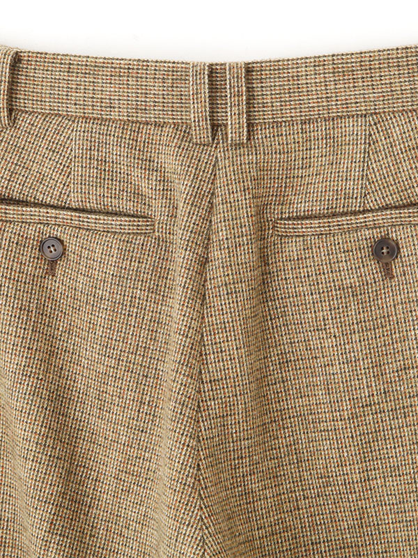 チェックツィードセンタークリースパンツ