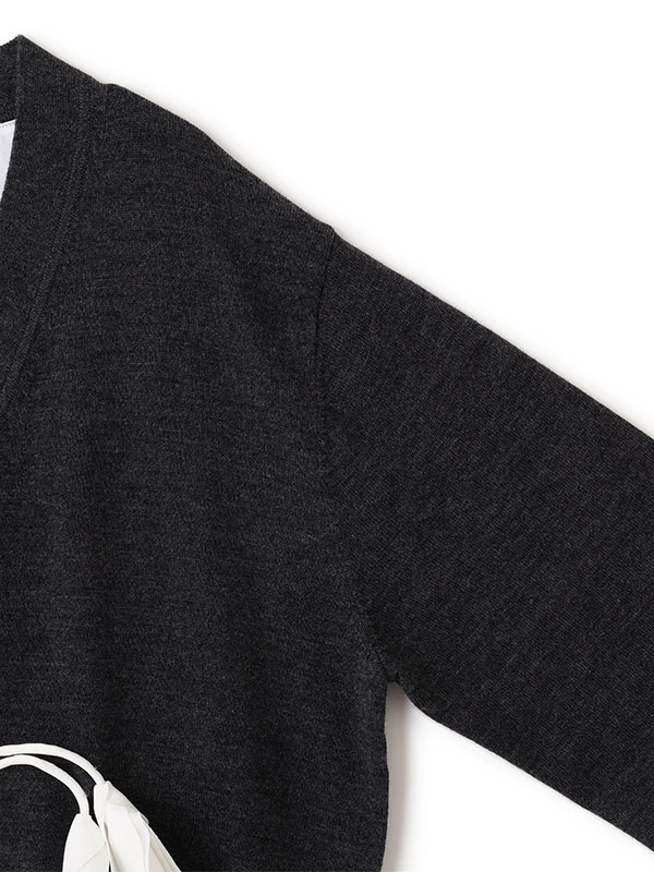 SANTEフラワーモチーフＶネックニットカーディガン