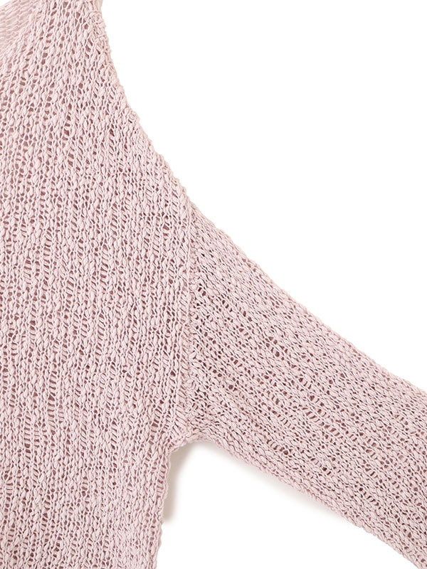 スラブヤーンローゲージニットプルオーバー