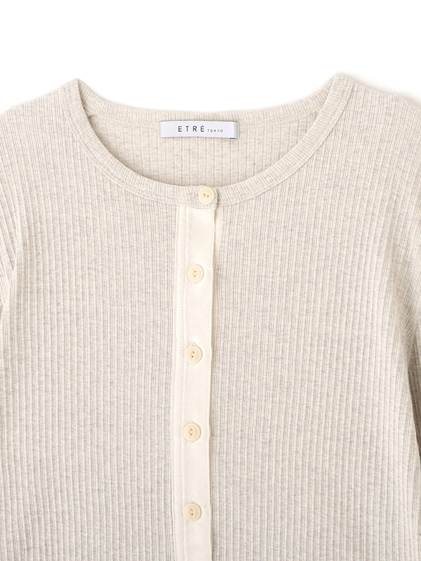 3/4スリーブヘンリーネックプルオーバー