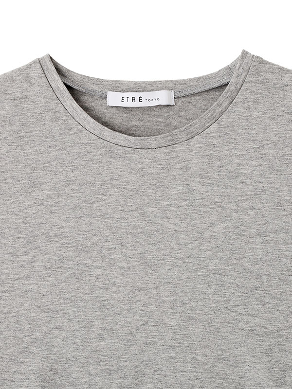 クルーネックヘムレースTee